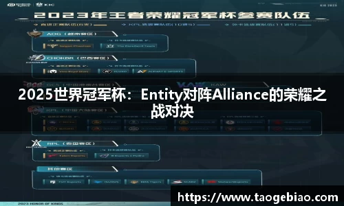 2025世界冠军杯：Entity对阵Alliance的荣耀之战对决